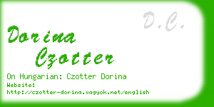 dorina czotter business card